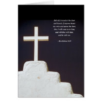 REVELATIONS 3:20 Bible Verse Greeting Cards