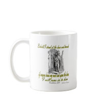 Revelations 3:20 coffee mugs