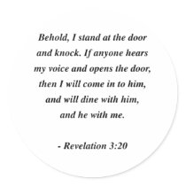 REVELATIONS 3:20 stickers by Christianity REVELATIONS 3:20 stickers