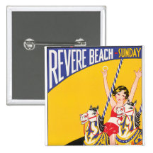 Revere Beach Sunday Pinback Button