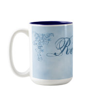 Reverend Coffee Mug- Large: Sky Blue Elegance by LifeOverHere Reverend Coffee Mug- Large: Sky Blue Elegance
