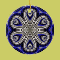 Reversable Woven Snowflake Star ornaments