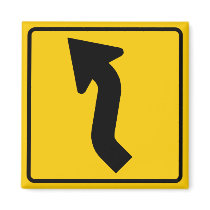 Reverse Curve (Right) Highway Sign magnets by wesleyowns Reverse Curve (Right) Highway Sign magnets