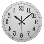 Reverse Dial Wall Clock