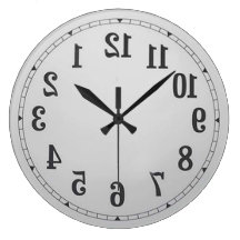 Reverse Dial Wall Clock