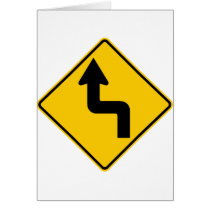 Reverse Turn (Left) Highway Sign cards