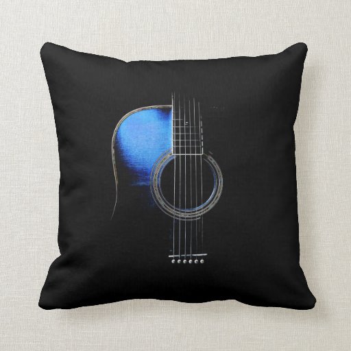 Reversible Acoustic Guitar Throw Pillow Zazzle