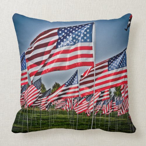 Reversible American Flag throwpillow