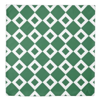 Reversible Green and White Diamond Patterns