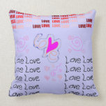 Reversible Love Pillow - Pink/Blue