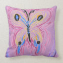Reversible Pillow - Butterfly - Pink to Purple