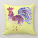 Reversible Pillow - Pastel Rooster/Comic Rooster