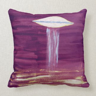 Reversible Pillow - UFO - Red/Purple - VISION-D8