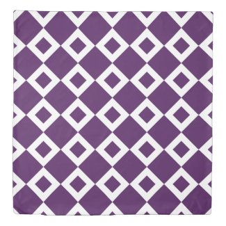 Reversible Purple and White Diamond Patterns