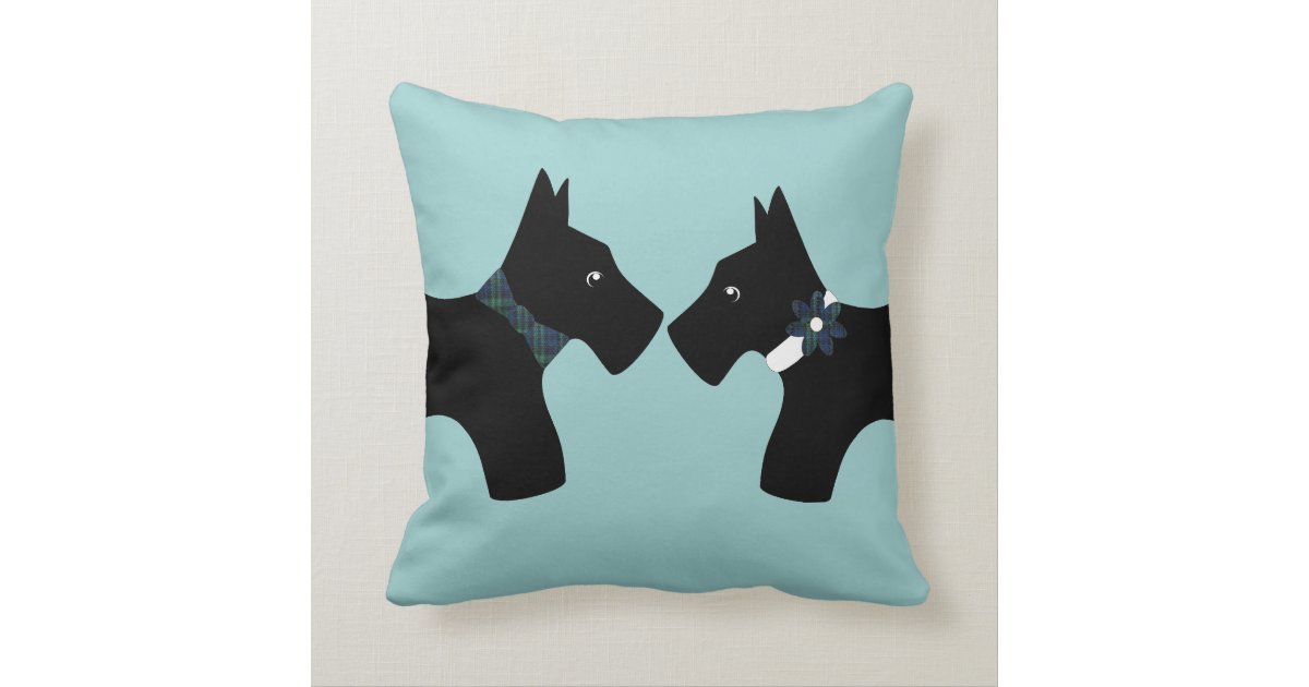 Reversible Scottie Dogs Throw Pillow Zazzle
