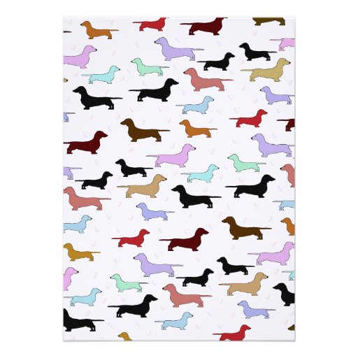 Revised Dachshund Wedding Invitation