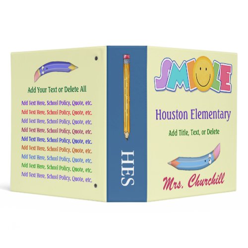 Revised School Smile Binder - SRF binder