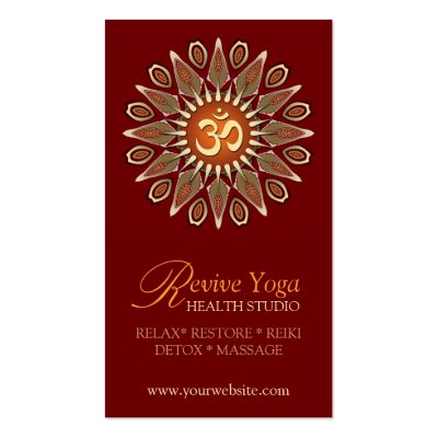 Revive Yoga Om New Age Business Cards