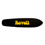 Revolt - Amber on Black Skateboard