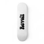 Revolt - Black on White Skate Board Deck