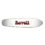 Revolt - Brown on White Skate Decks