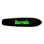 Revolt - Green on Black Skateboard Deck