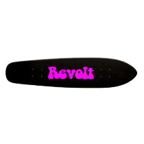 Revolt - Magenta on Black Custom Skate Board