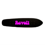 Revolt - Magenta on Black Custom Skate Board