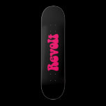 Revolt - Neon Red on Black skateboards