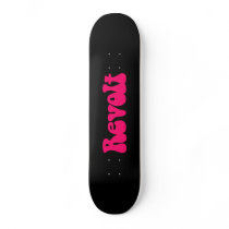 Revolt - Neon Red on Black Skate Board