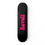 Revolt - Neon Red on Black Skate Board