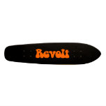 Revolt - Orange on Black Skate Board Deck