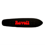 Revolt - Red on Black Skateboard Deck