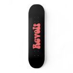 Revolt - Tropical Pink on Black Custom Skate Board