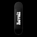Revolt - White on Black skateboards