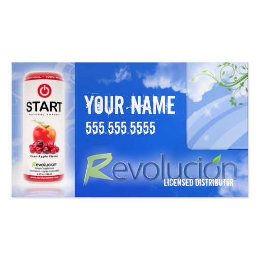 REVOLUCION Distributor Business Card (front side)