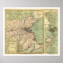 Revolutionary War Map - 1775 Poster