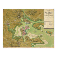 Revolutionary War Map of Boston Harbor 1776 Post Cards