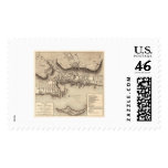 Revolutionary War Newport Map - 1777 Postage Stamps