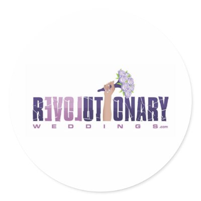 Revolutionary Weddings_final logo (updated2) Round Stickers