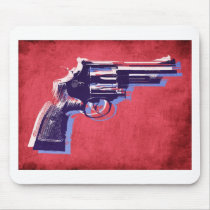 Revolver on Red Mousepads