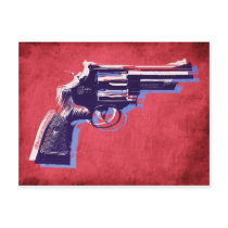 Revolver on Red Post Cards