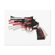 Revolver on White Post Cards