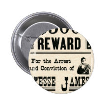 Reward for Jesse James Pins