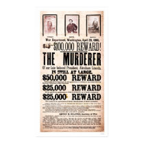 Reward Poster for Lincoln's Assassination 1865 posters