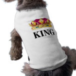 Rey Crown - camiseta del perro del perro Camisa De Perrito