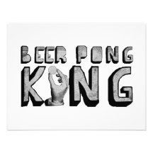 Rey de Pong de la cerveza del vintage Anuncios