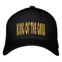 Rey del casquillo bordado parrilla gorra de beisbol bordada