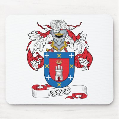 Reyes Family Crest Mouse Pads by coatsofarms