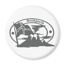 Reykjavik Stamp Refrigerator Magnet